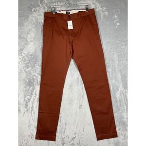 J.Crew Slim Flex Mens Pants 32X34 Brown Chinos Trousers New